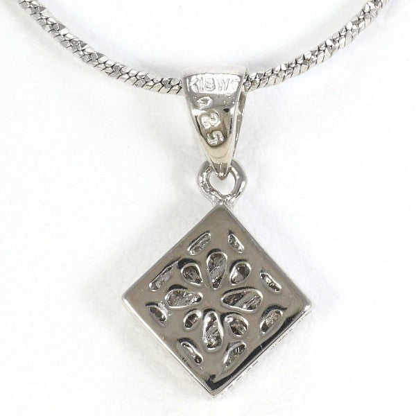 18K White Gold Diamond Necklace for Women - Elegant Pendant Jewelry Gift for Anniversary, Wedding & Special Occasions