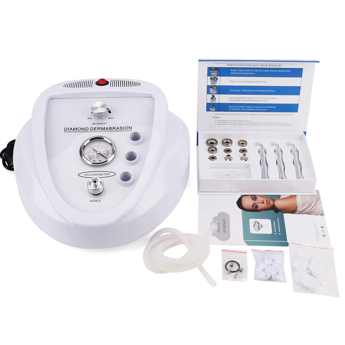 Yofuly Diamond Microdermabrasion Machine - Professional 65-68cmHg Suction Power for Home Facial Skin Care | At-Home Spa Treatment & Anti-Aging Skin Rejuvenation