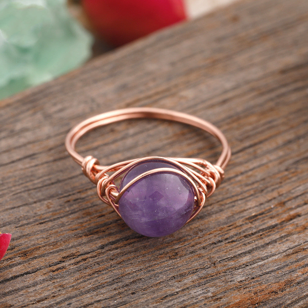 Handmade Single Stone Bead Ring for Women - Elegant Boho Jewelry for Everyday Wear, Date Nights & Special Occasions