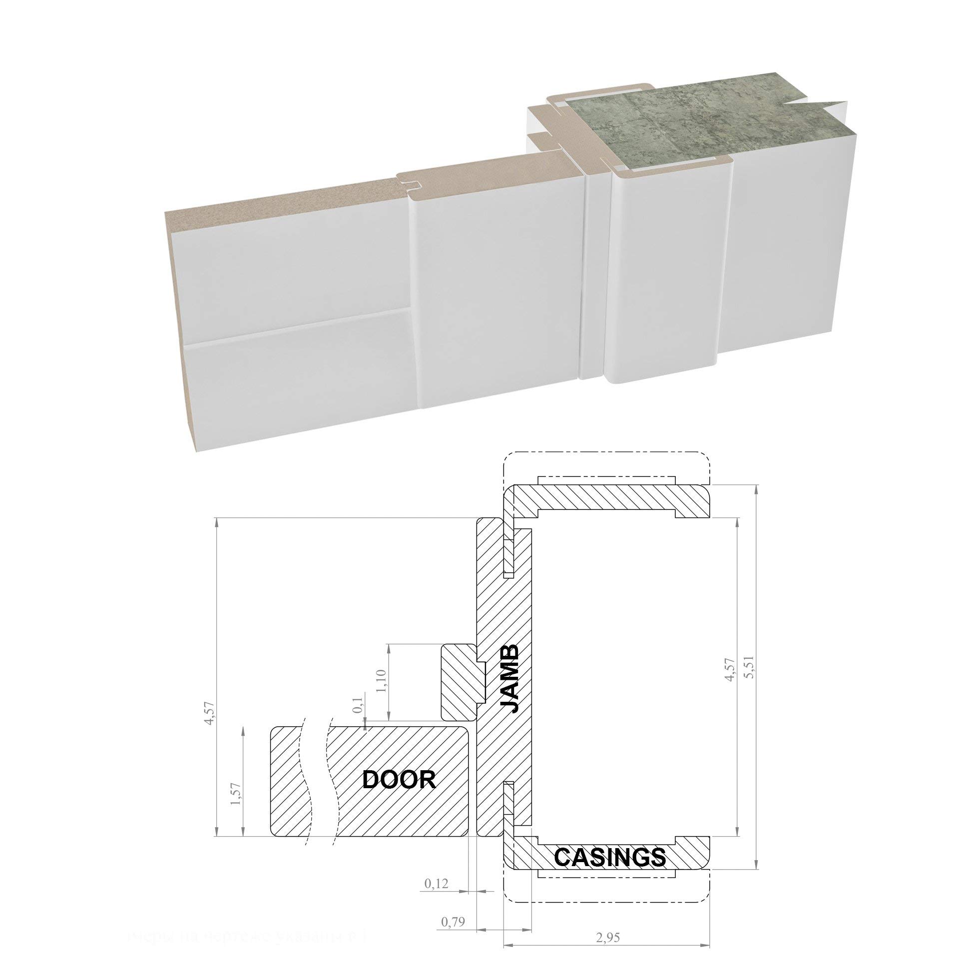 SARTODOORS - 18x80 Inch White Silk Quadro 4115 Single Panel Interior Door with Hardware for Pantry, Kitchen, Bathroom & Bedroom | Durable Solid Frame Trims | Perfect for Home Renovation & Room Dividers