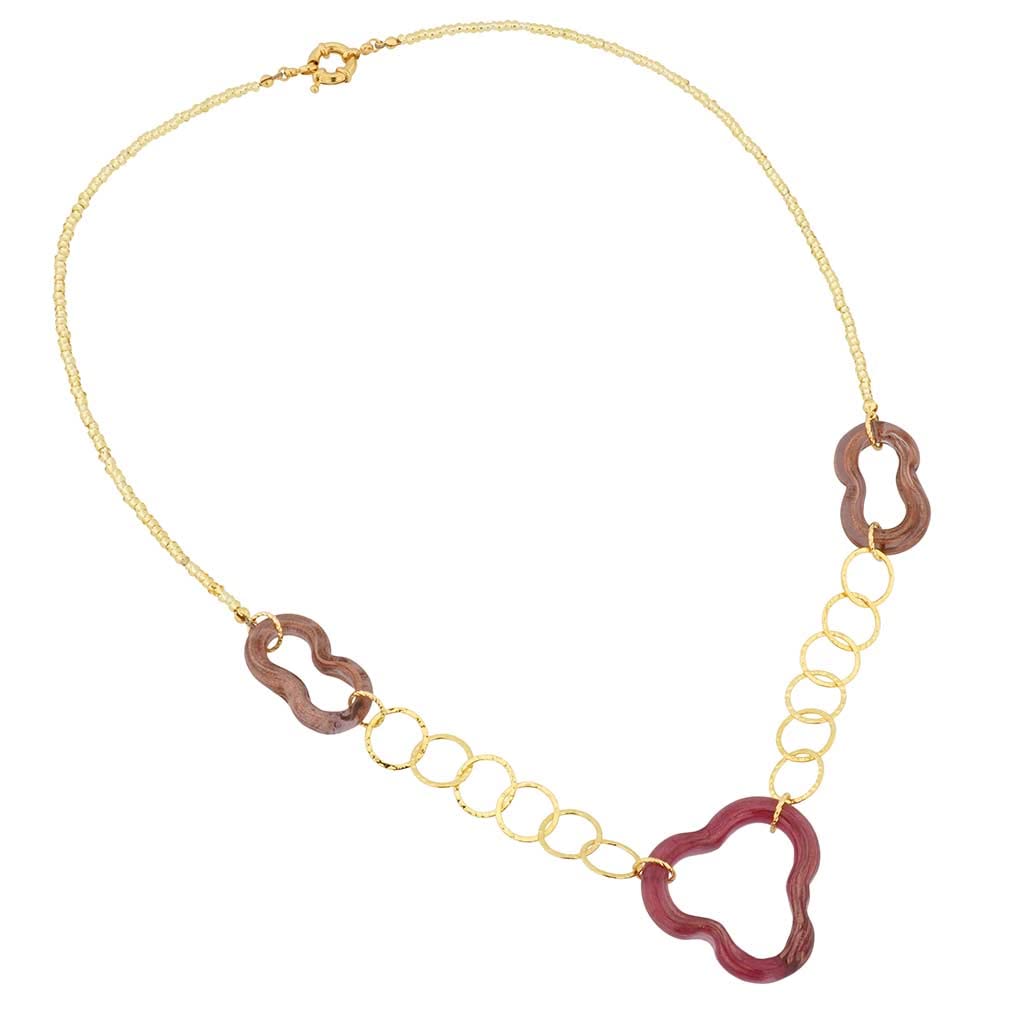 Authentic Murano Glass Nicoletta Necklace from Venice - Handcrafted Italian Jewelry for Women - Perfect for Weddings, Parties & Special Occasions