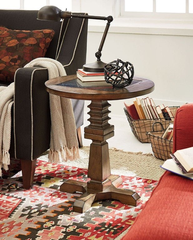 Elegant Stone Top Accent Table - Modern Side Table for Living Room, Bedroom & Office Decor - Perfect for Coffee, Books & Display