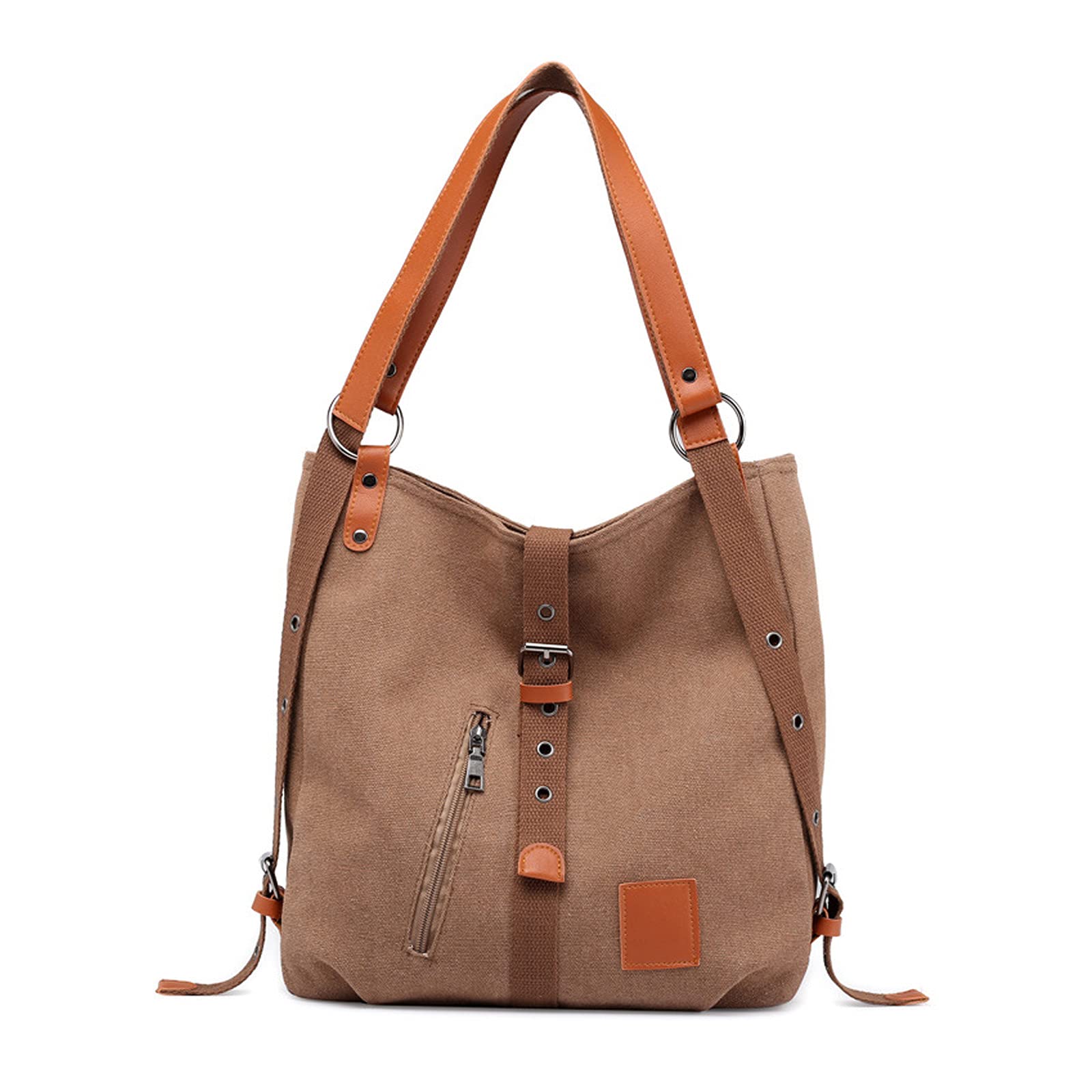 FANDARE Women's Canvas Shoulder Bag - Stylish Casual Handbag, Backpack & Tote for School, Travel, Beach & Daily Use | Durable Multi-Functional Daypack for Work, Shopping & Outdoor Activities