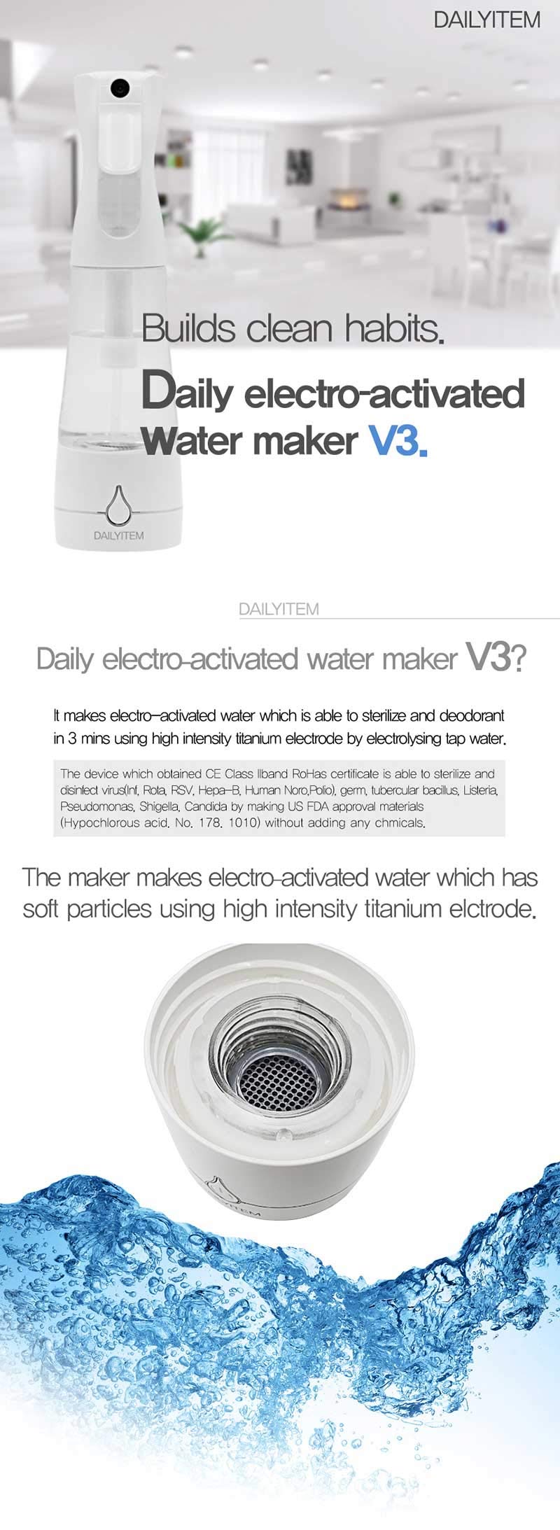Portable Hypochlorous Acid Generator for Daily Use - Safe Disinfectant for Home, Office, and Travel | Eco-Friendly Cleaning Solution