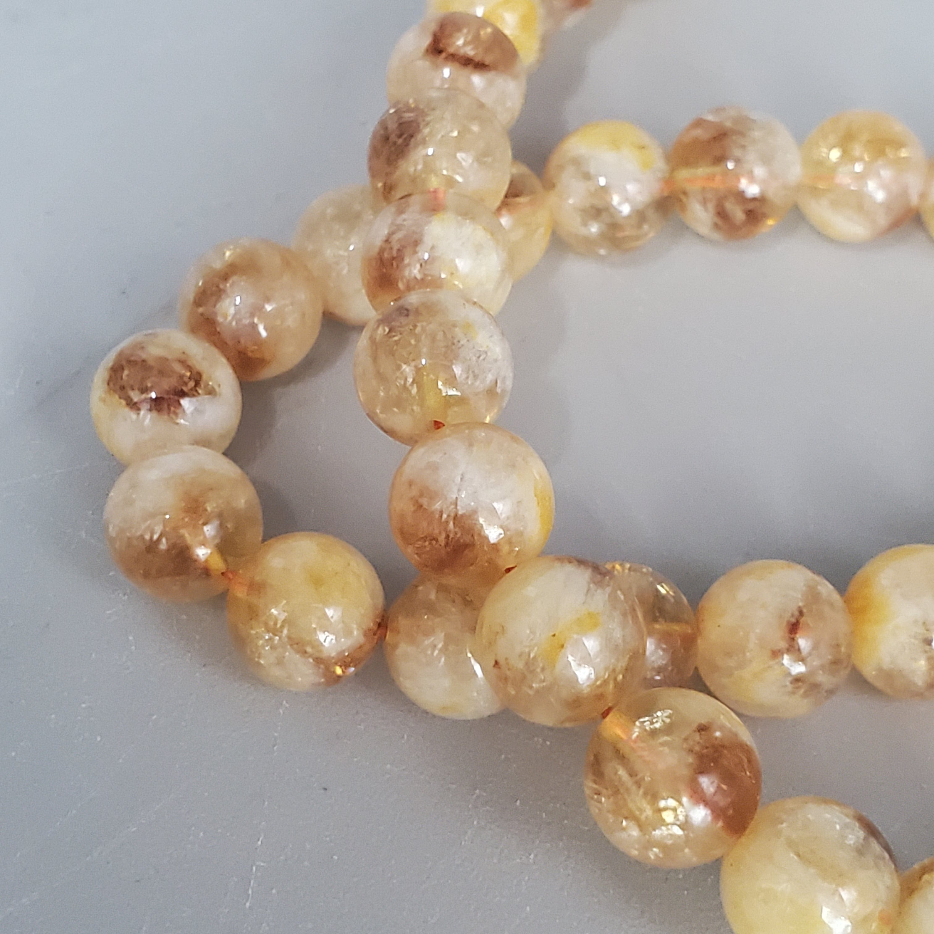 10mm Round Citrine Bead Strand - Natural Gemstone Beads for Jewelry Making, DIY Crafts, and Healing Crystal Bracelets - Perfect for Necklaces, Earrings, and Spiritual Decor
