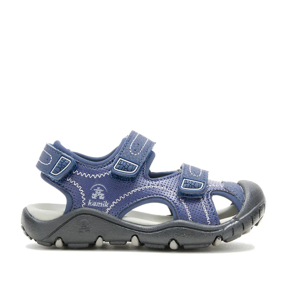 Kamik Navy Seaturtle Toddler Sandals - Waterproof Beach Shoes for Boys & Girls - Perfect for Pool, Beach & Outdoor Play