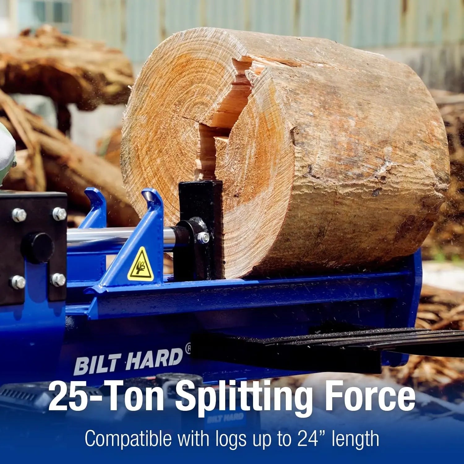25 Ton Gas Powered Log Splitter - Horizontal/Vertical Wood Splitter with 209cc OHV Engine, 2 Ball Coupler & 16 DOT Tires | Heavy Duty Hydraulic Firewood Splitter for Home Heating, Landscaping & Fireplace Wood Preparation
