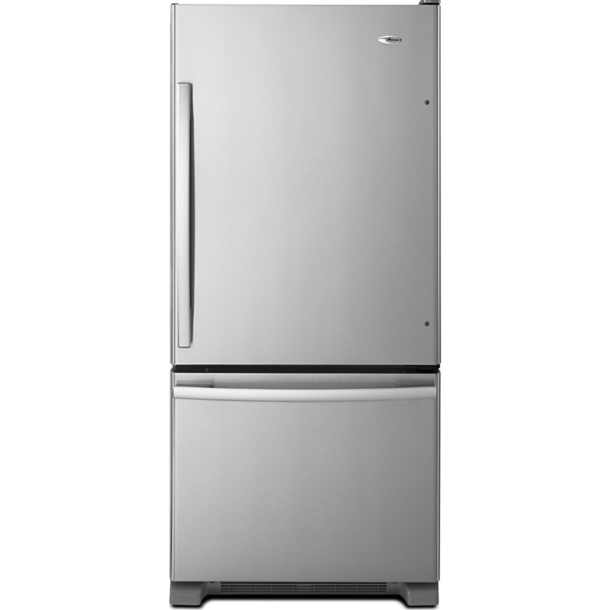 Amana Bottom Mount Refrigerator (ABB1924BRM) - 24.5 Cu. Ft. Stainless Steel French Door Fridge with Adjustable Shelves & Humidity-Controlled Crispers - Perfect for Modern Kitchens & Open Floor Plans
