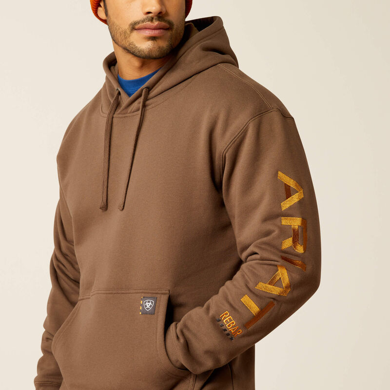 Rebar Graphic Hoodie for Men & Women - Chocolate Chip & Golden Brown Color Options - Stylish Streetwear for Casual Outfits & Urban Fashion