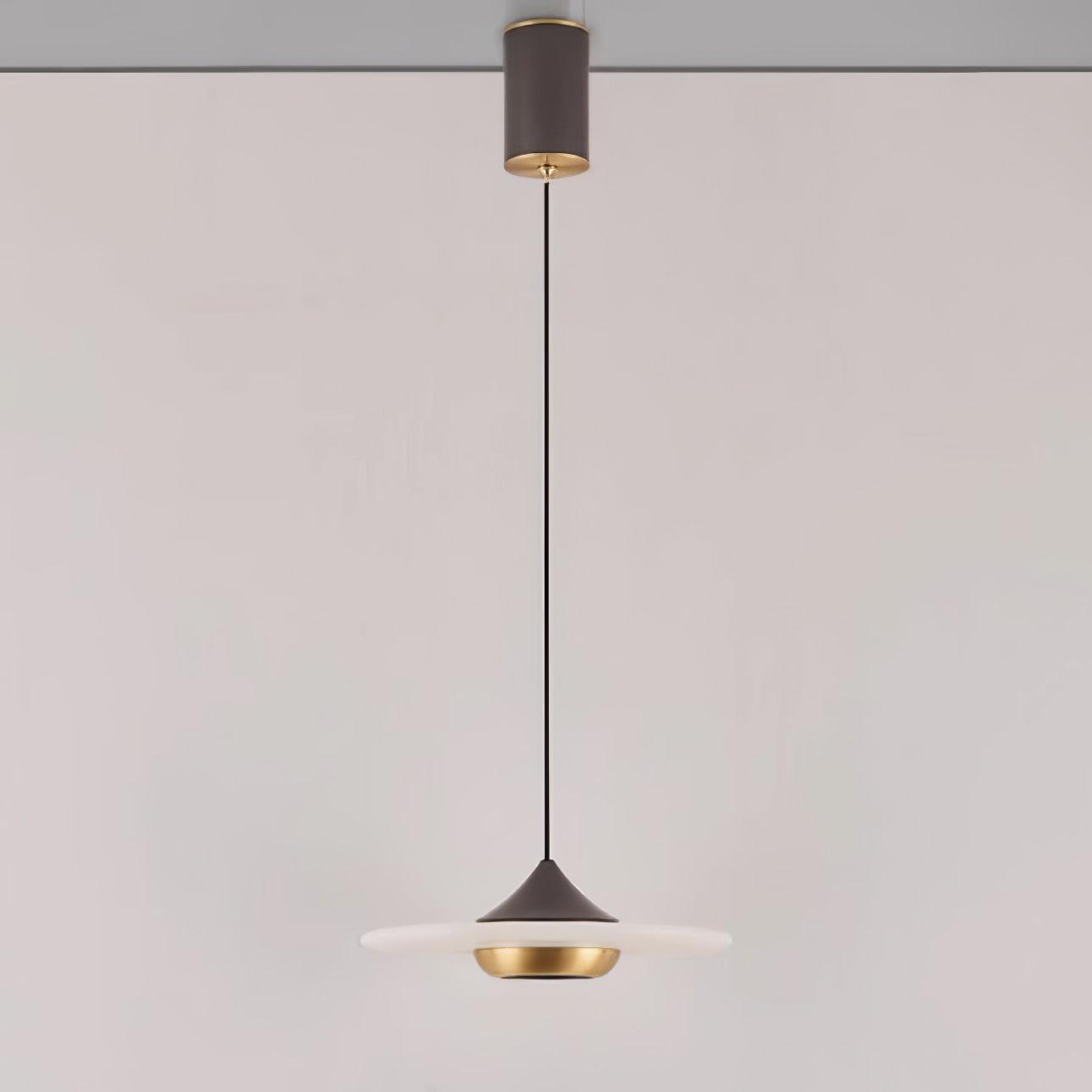 Modern UFO Flying Saucer Marble Pendant Light - Elegant Hanging Ceiling Lamp for Living Room, Dining Room, and Bedroom Decor