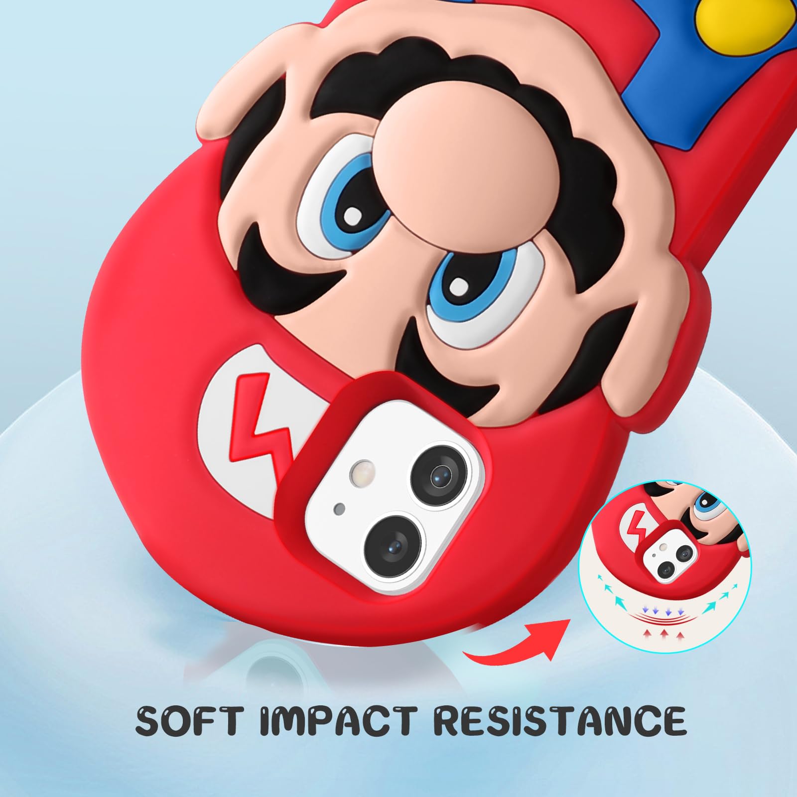 Cute Cartoon 3D Character iPhone 11 Case - Soft Silicone Shockproof Cover for Apple iPhone 11 (6.1