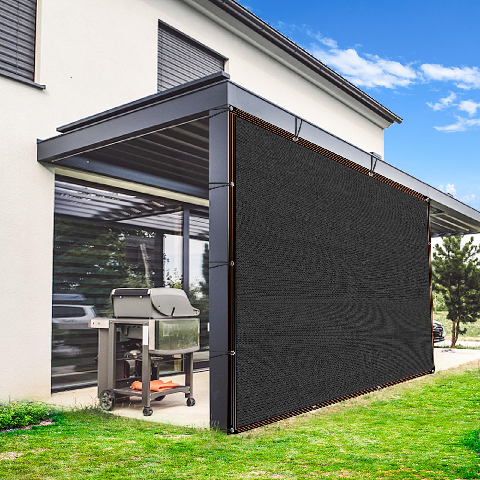 90% Sunblock Shade Cloth - 3x3 FT UV Protection Net for Garden, Patio, Greenhouse & Pergola | Outdoor Sun Cover for Plants, Lawn, Kennel & Chicken Coop | Easy to Hang Shade Sail for Swimming Pool & Backyard Relaxation