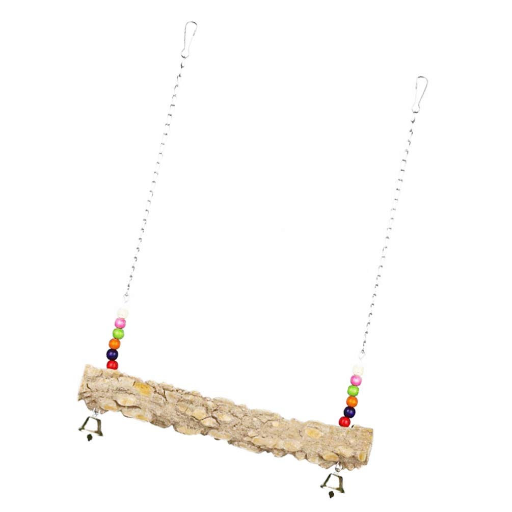 Balacoo Parrot Swing Toy - Chewable Bird Swing Stand for Parakeets, Cockatiels & Small Birds - Durable Indoor Pet Bird Toy for Biting & Play - Perfect for Birdcages & Aviaries - Great for Mental Stimulation & Exercise