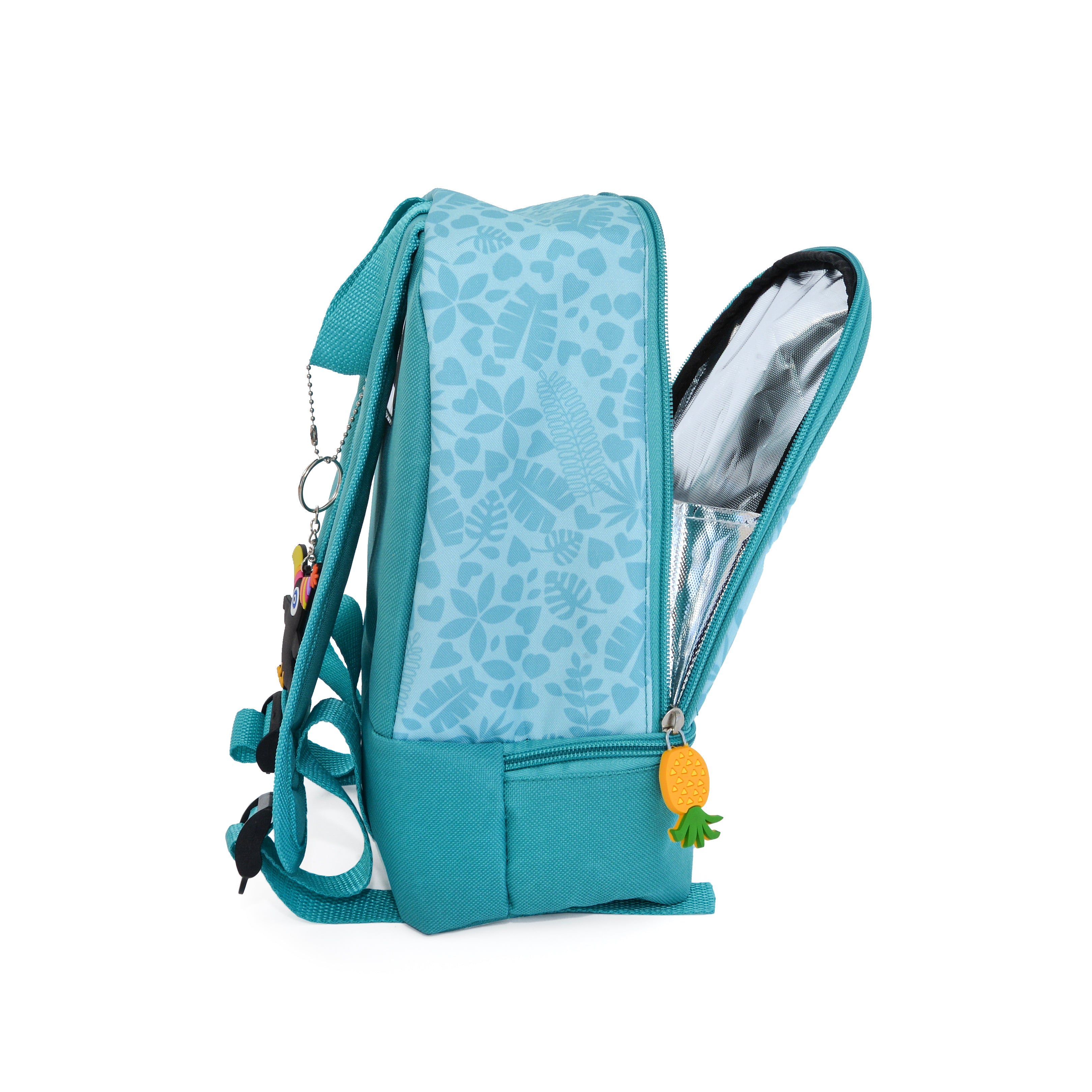 Funny Jungle Mint 2-in-1 Backpack Snack Container - Perfect for School, Travel & Outdoor Adventures