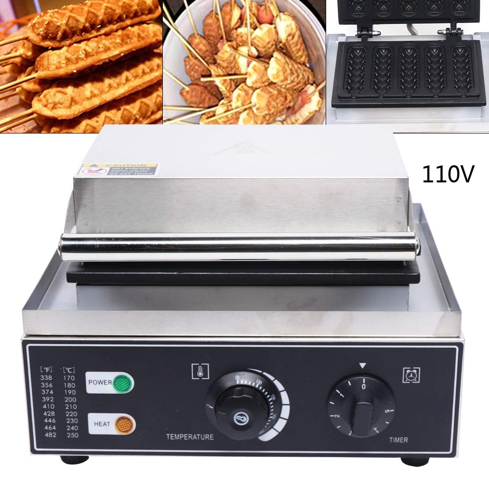 DYRABREST Commercial Mini Donut Maker & Corn Dog Machine - Electric Bubble Waffle Maker with Double-Sided Heating & Non-Stick Surface, Adjustable Time/Temperature - Perfect for Home Kitchens, Cafés, Bubble Tea Shops & Breakfast Businesses