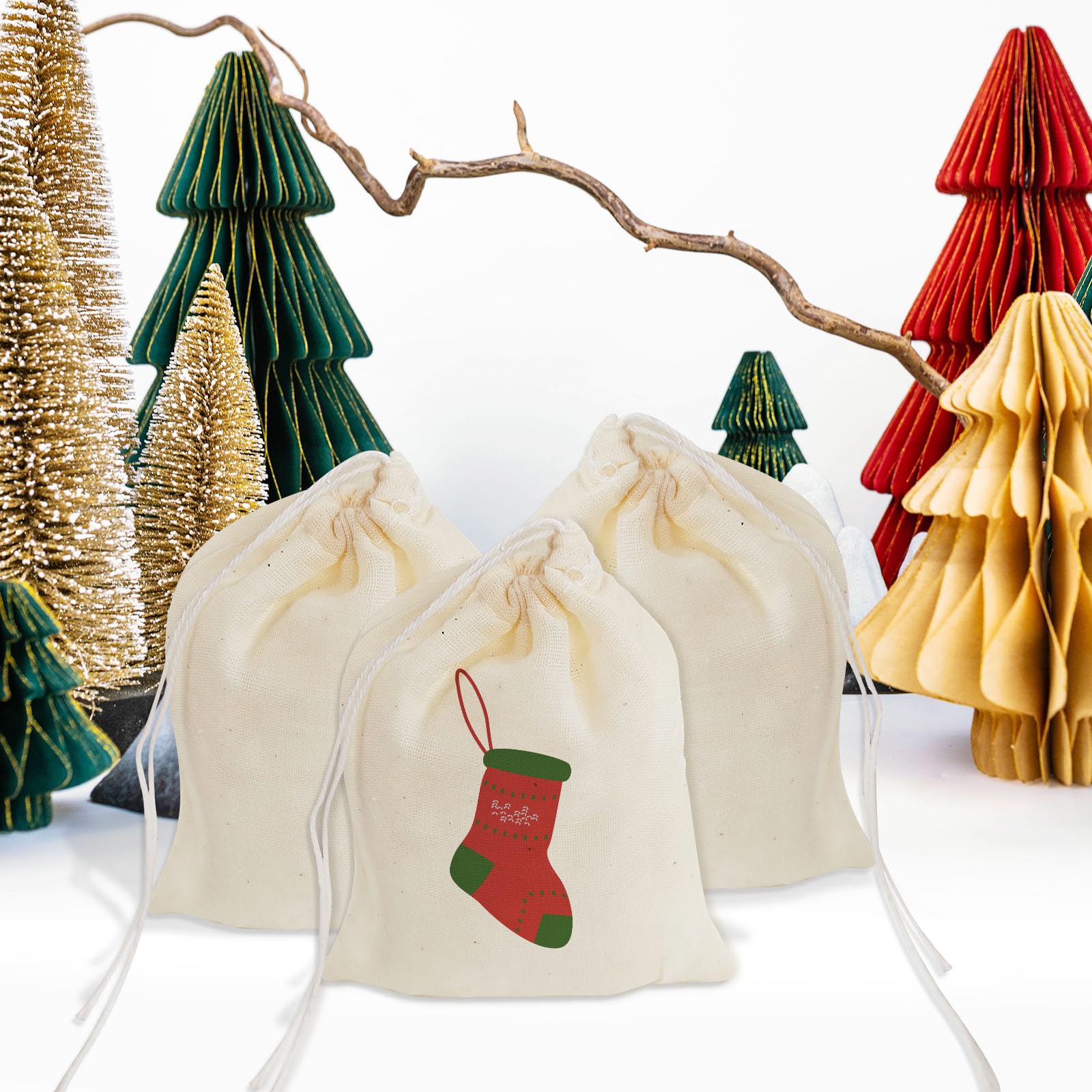 200PCS 3x4 Inch Small Muslin Bags with Drawstrings - Reusable Spice Bags for Cooking, Herb Storage, Tea Infusers & Potpourri Sachets - Perfect for Kitchen, DIY Crafts & Gift Packaging