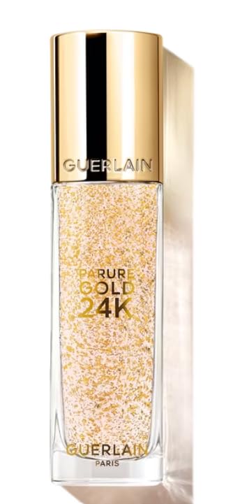 Guerlain Parure Gold 24K Radiance Primer - Rose Pink Gold | Illuminating Face Primer for Flawless Makeup Base | Day & Night Glow Enhancer