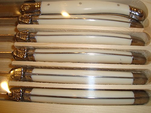 Premium Laguiole 6-Piece Steak Knife Set - Handcrafted in Thiers, France - Perfect for Fine Dining, BBQ, and Gourmet Steak Cutting