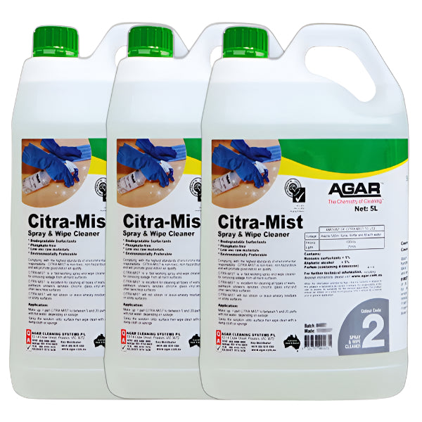 Agar Citra Mist Spray and Wipe Cleaner - Multi-Surface Disinfectant for Kitchen, Bathroom & Office | Kills 99.9% Germs