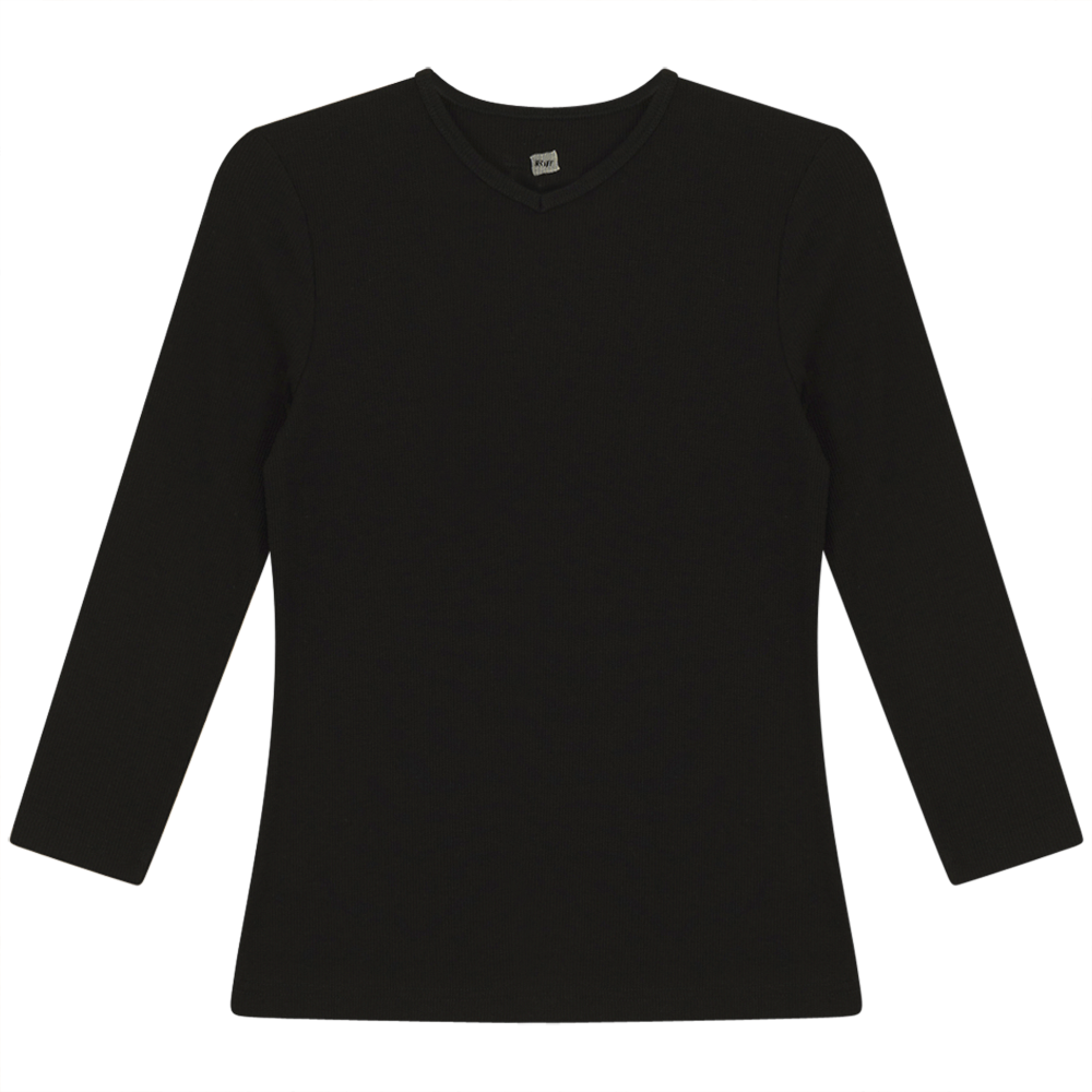 Women's Slim Fit V-Neck Ribbed Knit T-Shirt - Soft Stretchy Casual Basic Top for Layering, Workout & Everyday Wear