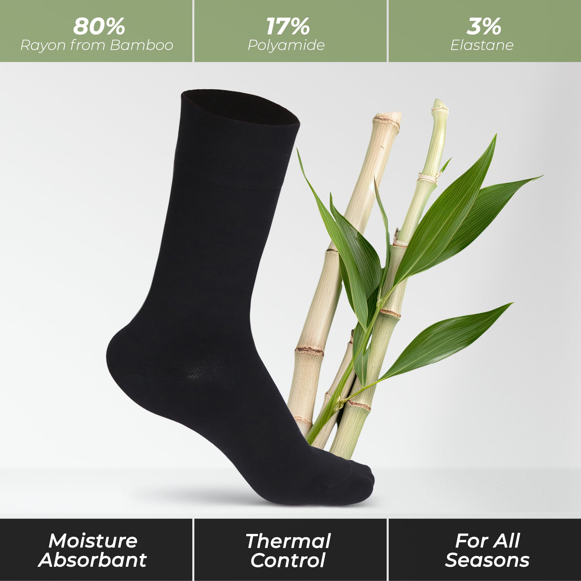 Women's Thin Rayon Dress Socks - Comfortable Casual Crew Socks with Seamless Design for Work, Office & Everyday Wear