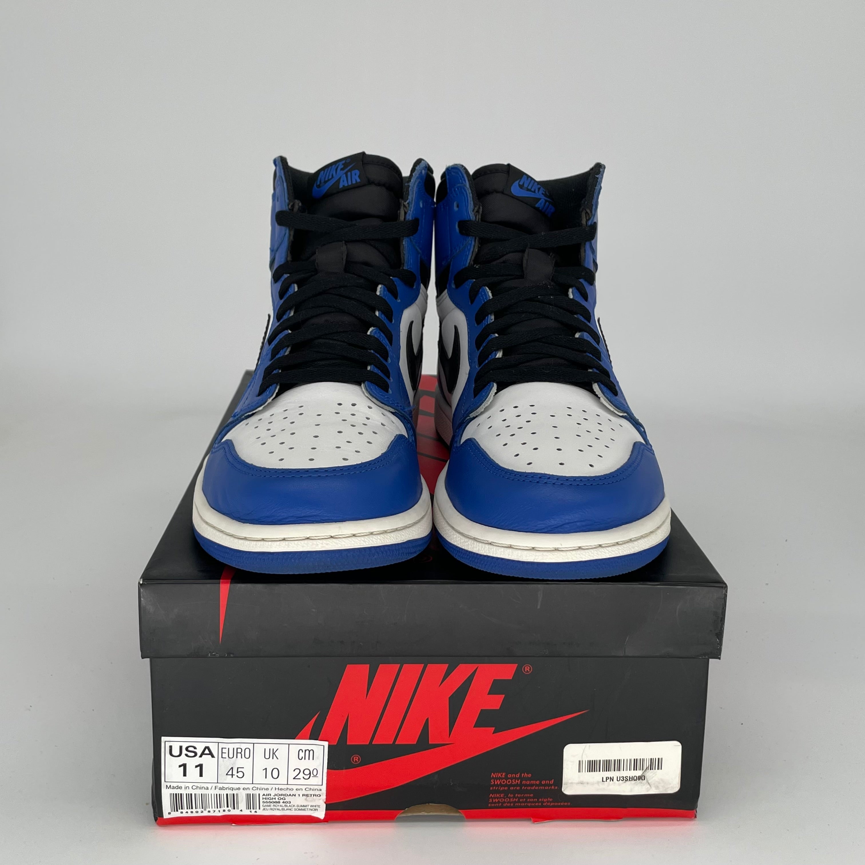 AIR JORDAN 1 GAME ROYAL Sneakers - Men's Size 11 (555088-403) - Basketball Shoes for Court & Streetwear Fashion