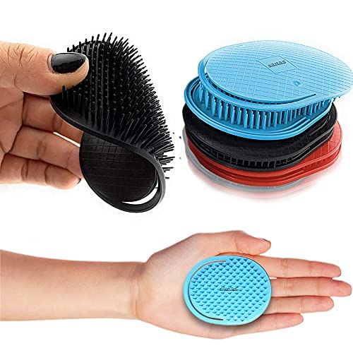 4Pcs Multicolor Pocket Beard Comb Set for Men - Wide Tooth Hair Comb, Scalp Massager & Travel Comb for Grooming, Styling & On-the-Go Use - Perfect for Home, Office, Gym Bag & Travel Essentials