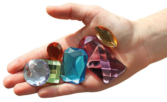 Grimm's Giant Acrylic Glitter Stones - Large Sparkling Decorative Gems for Home Decor, Party Favors & DIY Crafts | Perfect for Centerpieces, Fairy Gardens & Sensory Play