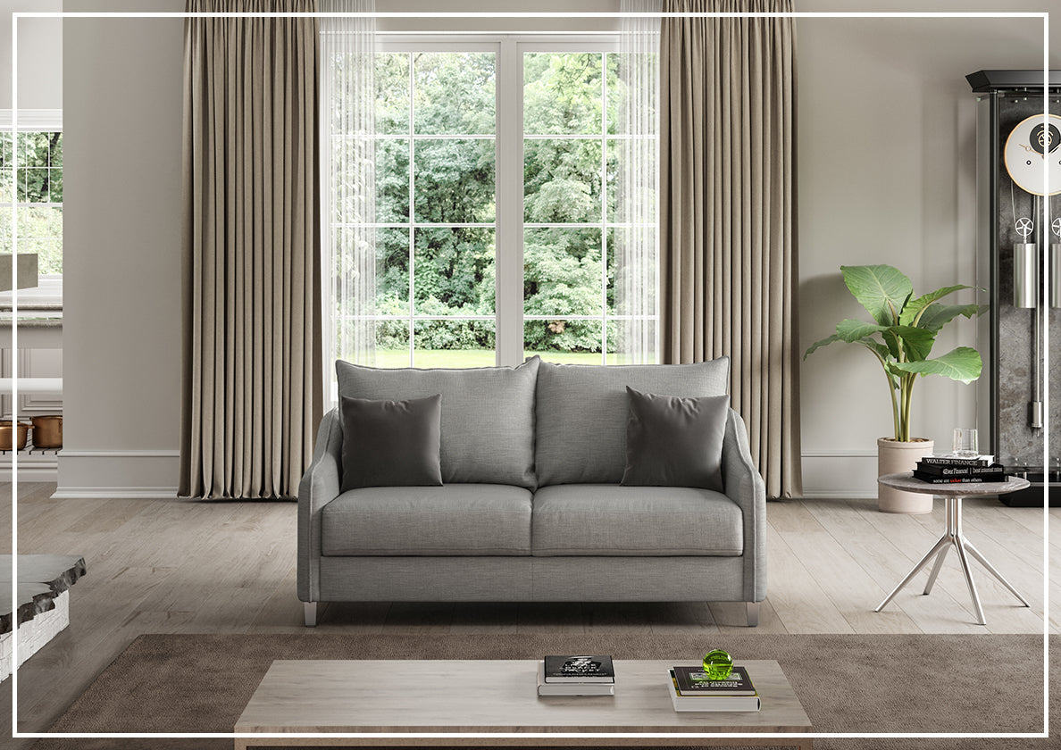 Luonto Ethos Fabric Sleeper Sofa - Convertible Bed with Nest Mechanism in Multiple Sizes (Queen, Full, Twin) for Small Spaces, Guest Rooms & Apartments