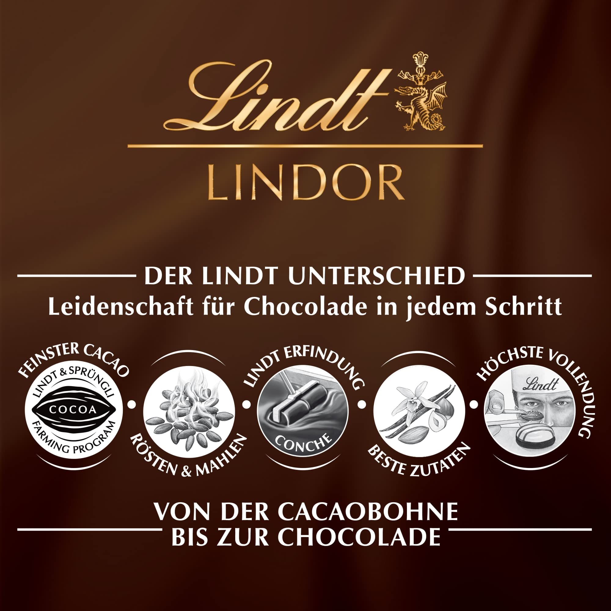 Lindt Lindor Dark Chocolate Balls 70% Cocoa - 500g Cornet (40 Pieces) with Smooth Melting Filling | Premium Dark Chocolate Gift for Holidays, Birthdays & Romantic Occasions