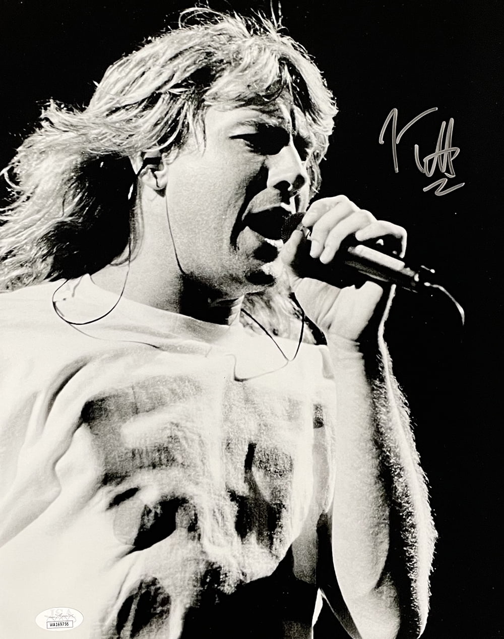Joe Elliott Autographed 11x14 Black & White Def Leppard Photo with JSA COA - Perfect for Rock Music Fans, Collectors & Home Decor