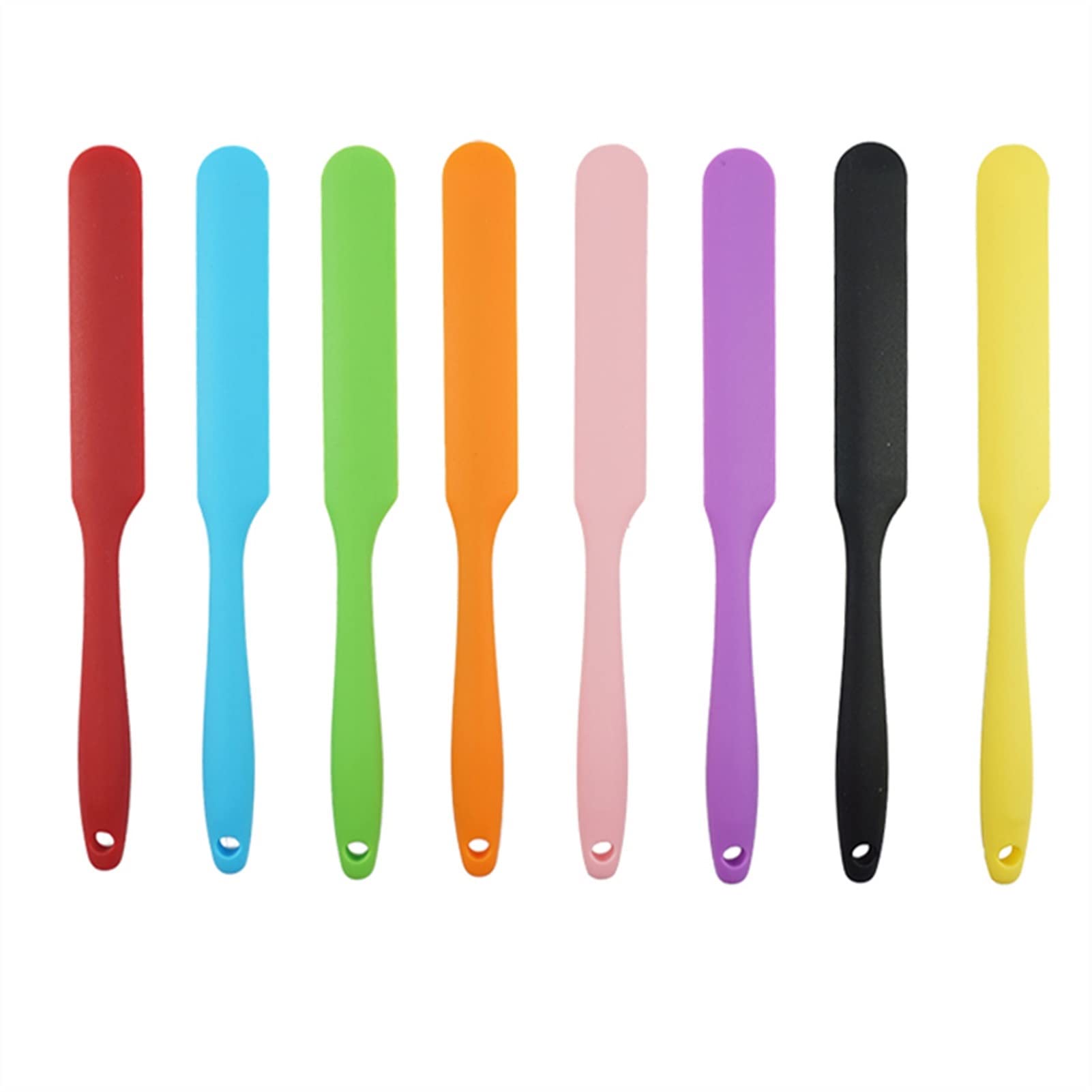 8-Piece Heat-Resistant Silicone Spatula Set - Flexible, Food-Grade, Non-Stick Baking & Cooking Utensils - Easy to Clean, Long Handle for Mixing, Scraping, Frosting - Perfect for Kitchen, Baking, Cake Decorating (Orange)