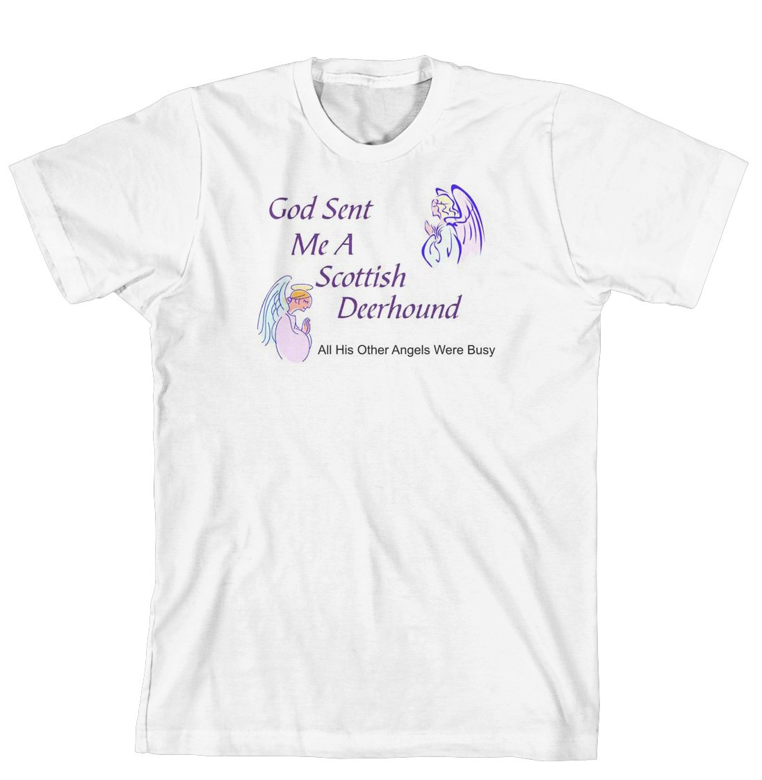 God Sent Me A Scottish Deerhound T-Shirt - Funny Dog Lover Gift - Vintage Style Graphic Tee for Men & Women - Perfect for Casual Wear, Dog Walks & Scottish Deerhound Enthusiasts