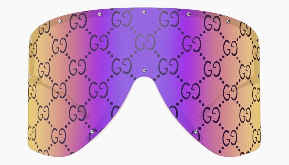 Gucci GG1244S 002 Gold Silver/Pink Mirrored Unisex Sunglasses - Stylish UV Protection for Men & Women - Perfect for Beach, Driving & Outdoor Activities