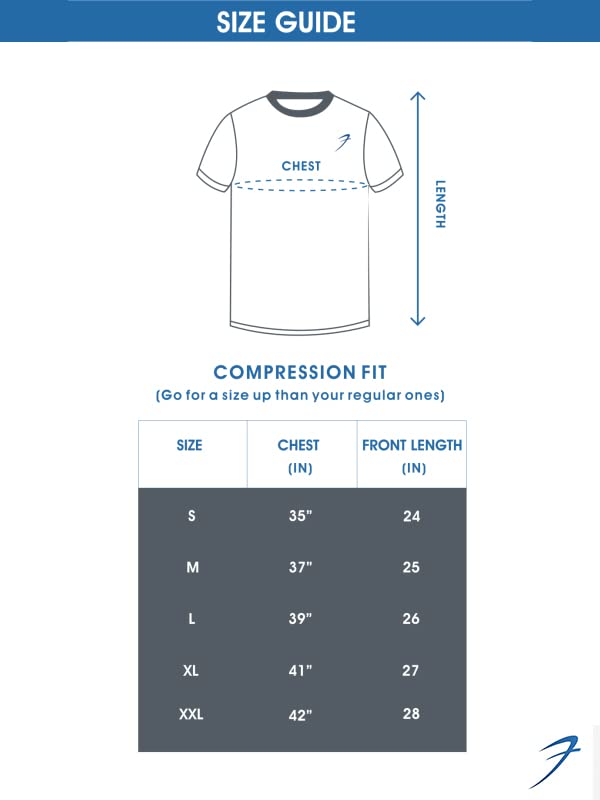 FUAARK Men's Half Sleeve Compression T-Shirt - Moisture Wicking Workout Shirt for Gym, Running & Training | Athletic Performance Base Layer for Fitness & Sports