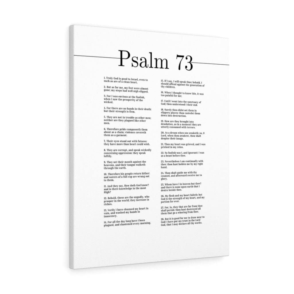 Christian Wall Art - 'Truly God is Good' Psalm 73 Bible Verse Print - Ready to Hang Scripture Decor for Home, Church & Office - Inspirational Gift for Weddings, Baptisms & Christian Holidays