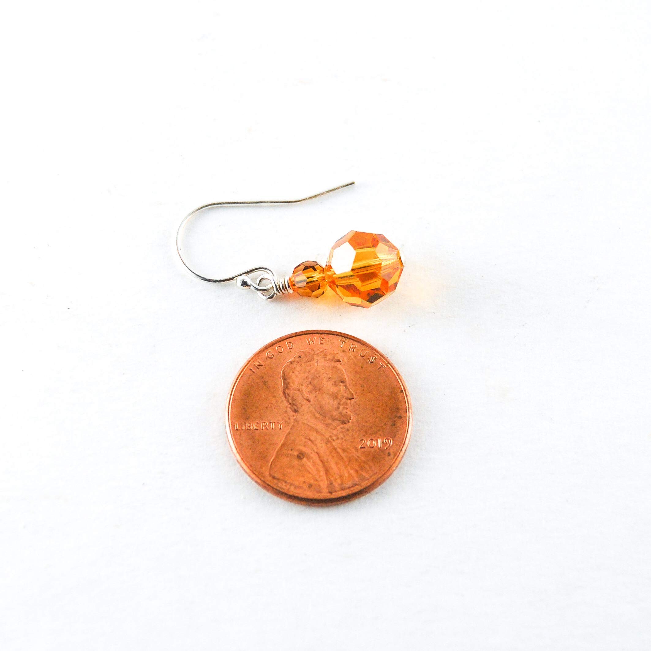 Golden Yellow Topaz Crystal Drop Earrings in Sterling Silver - Elegant Dangle Earrings for Women, Perfect for Parties, Weddings & Special Occasions