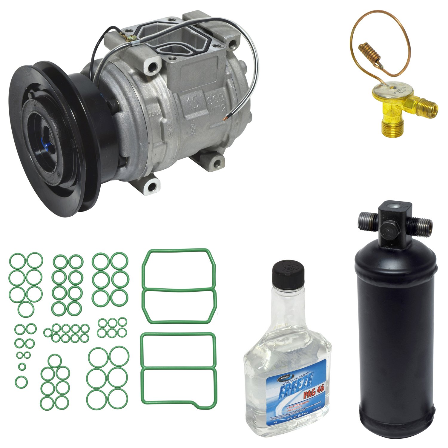 Universal Air Conditioner KT 4663 A/C Compressor and Component Kit - Replacement Parts for Car AC System | Perfect for DIY Auto Repair & Vehicle Maintenance