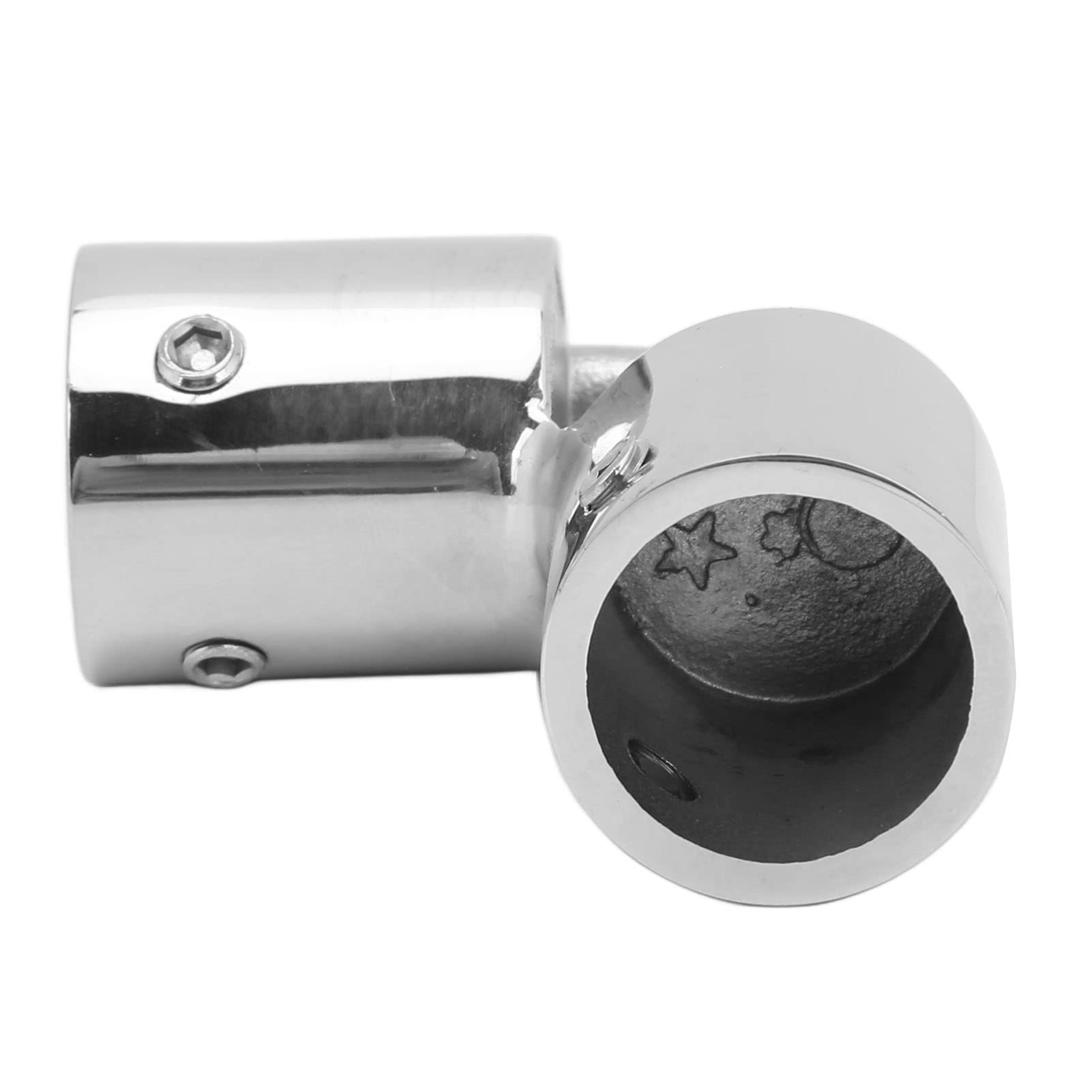 Stainless Steel 22mm Boat Hand Rail Fitting - Saltwater Resistant & Anti-Corrosion 90 Degree Pipe Connector for Marine, Yachts & Boats | Heavy Duty Marine Hardware for Deck Safety & Outdoor Watercraft Use