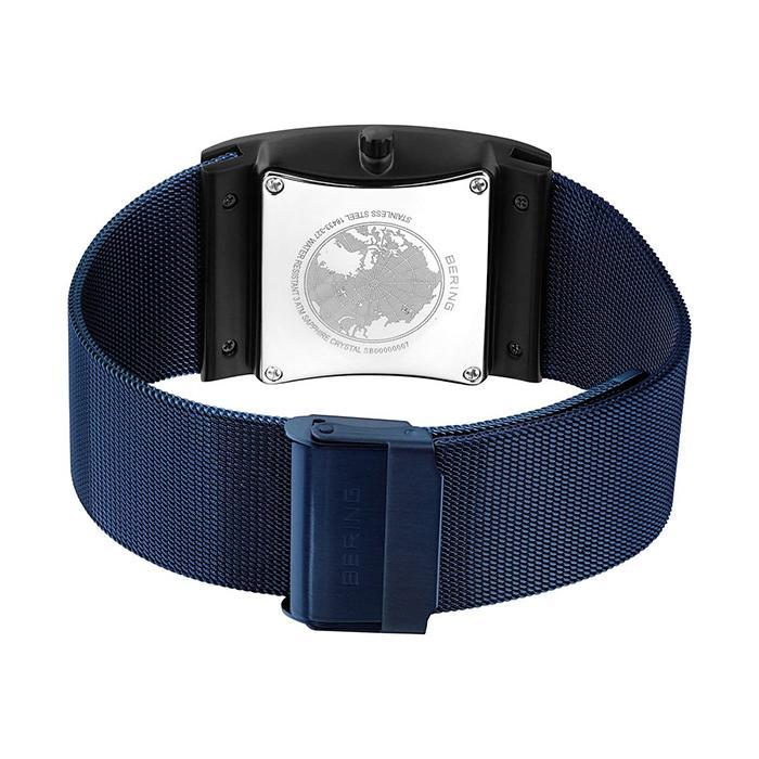 BERING 16433 Solar Blue Men's Watch - Waterproof Stainless Steel Chronograph for Business & Outdoor Activities