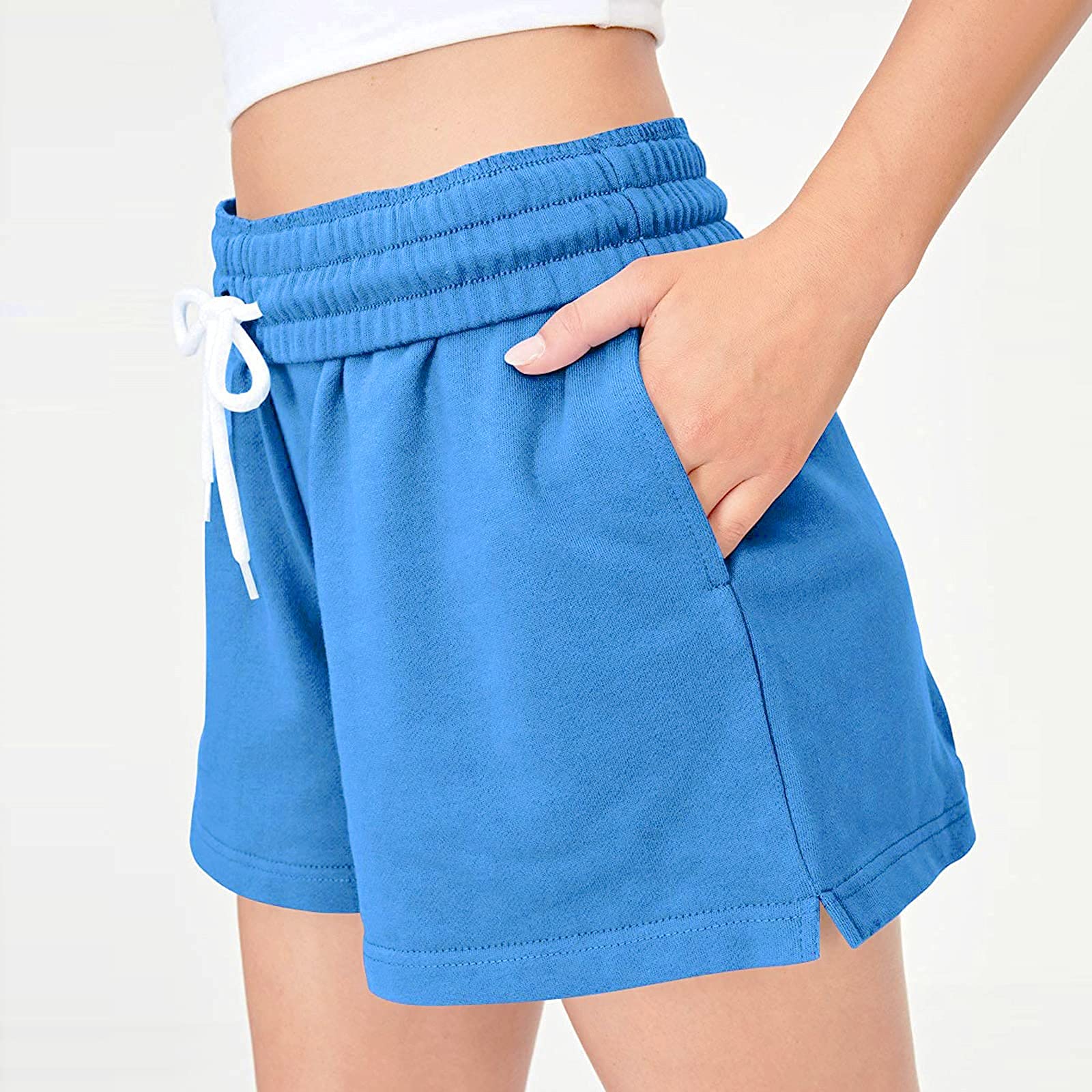 Women's High Waisted Athletic Shorts - Comfy Lounge Running Gym Shorts with Pockets for Summer & Casual Wear | Perfect for Workouts, Yoga, Travel & Everyday Comfort