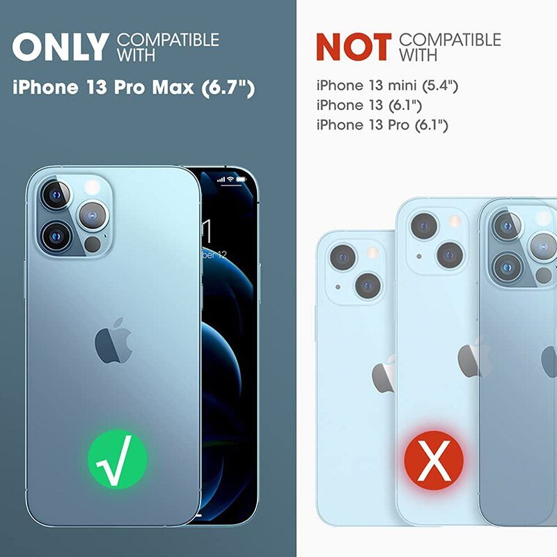 iPhone 13 Pro Max Case - Heavy Duty Full Body Protection with Holster & Kickstand | Shockproof, Military Grade Drop Protection | Perfect for Outdoor, Construction & Active Lifestyle Use