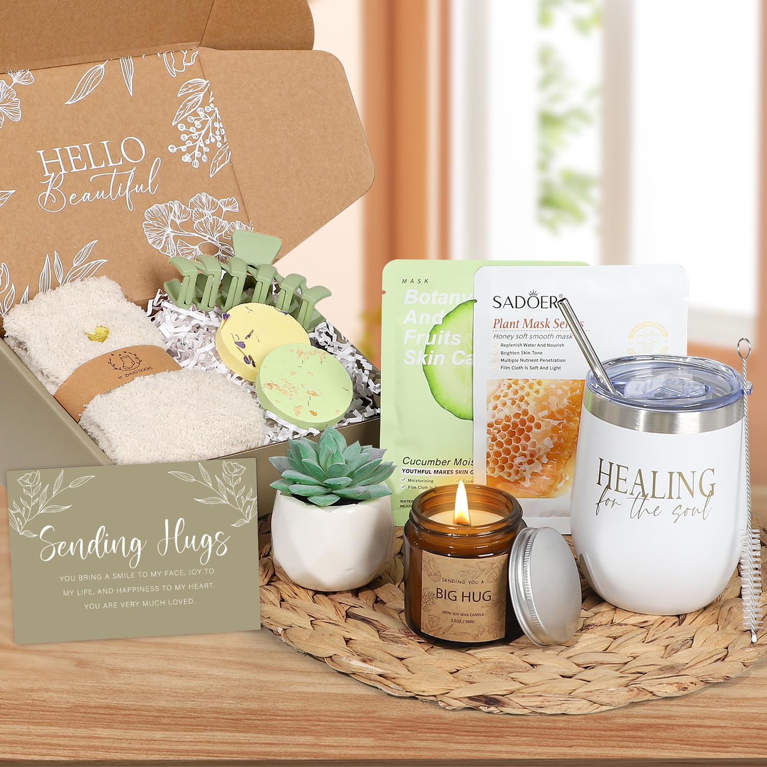 Thinking of You Care Package for Women - Get Well Soon Gift Basket for Sick Friend After Surgery, Sympathy & Self-Care Spa Gifts | Perfect for Recovery, Hospital Stay, and Comforting Loved Ones