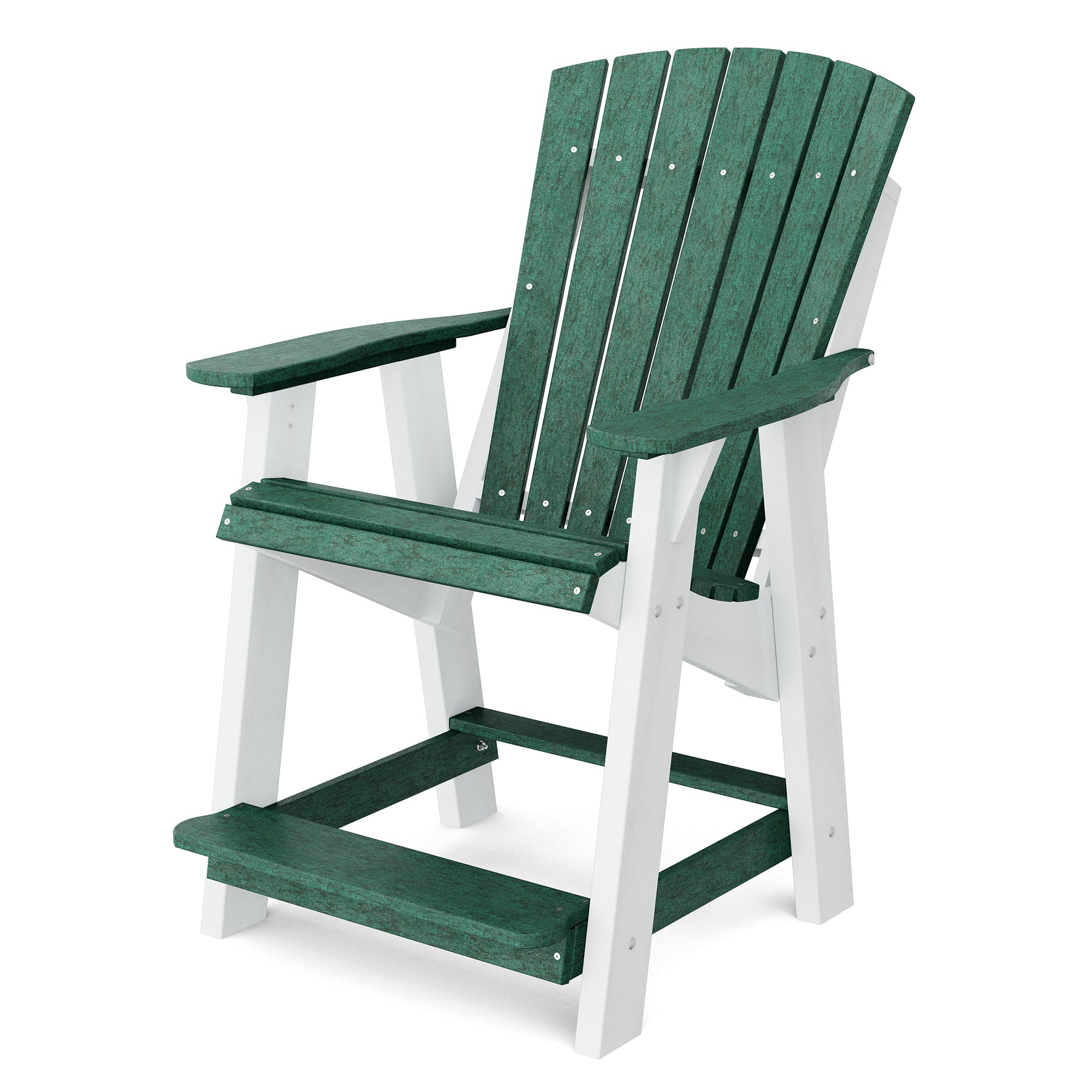 Premium Heritage High Adirondack Chair - Solid Wood Outdoor Patio Furniture for Garden, Deck, Poolside & Backyard Relaxation