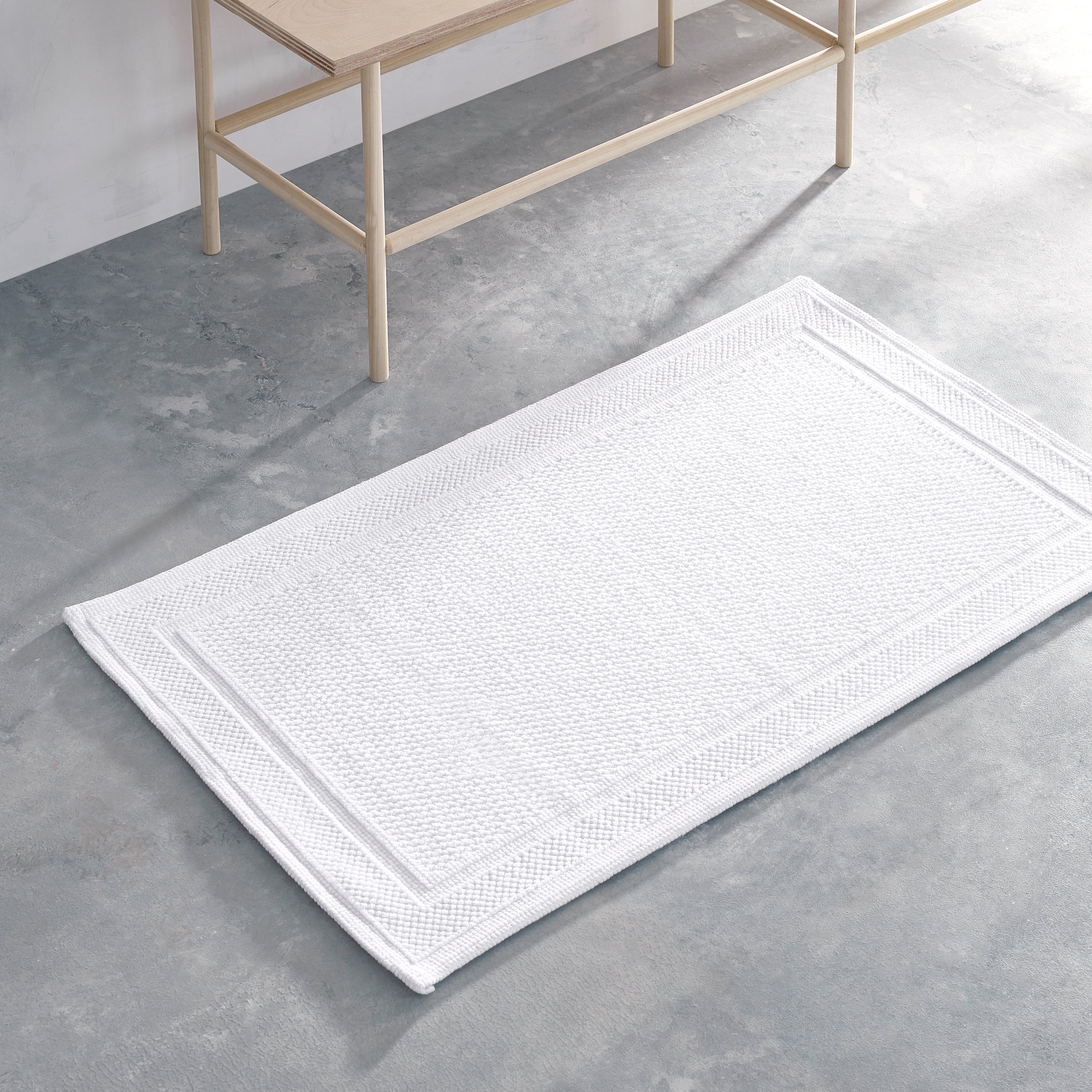Premium Kassatex Athens Bath Rugs - Super Absorbent, Non-Slip Bathroom Mat for Shower & Tub - Soft Microfiber Cotton Blend for Home, Spa & Hotel Use