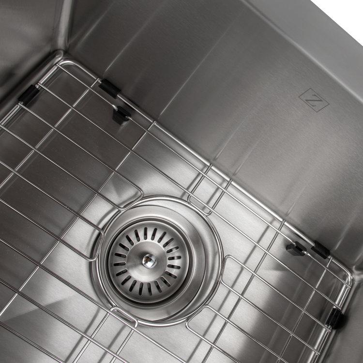 ZLINE 36-Inch Farmhouse Apron Front Double Bowl Stainless Steel Kitchen Sink with Bottom Grid - SA50D 36S - Perfect for Rustic & Modern Kitchens, Renovations & DIY Installations