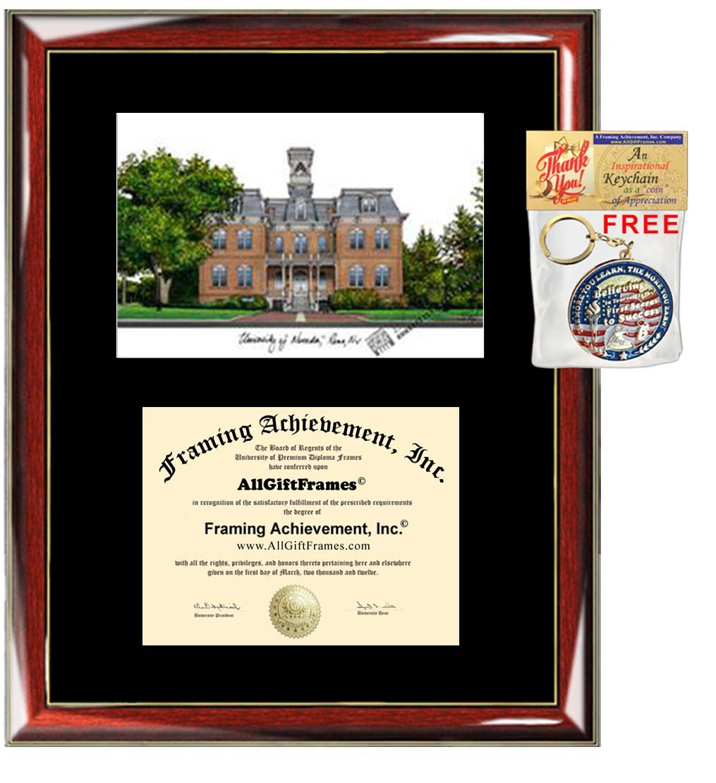 UNR Graduation Diploma Frame - University of Nevada Reno Degree Certificate Display Plaque | Premium Wood & Glass Framing for UNR Diplomas, Perfect for Office Decor, Graduation Gifts & Alumni Memorabilia