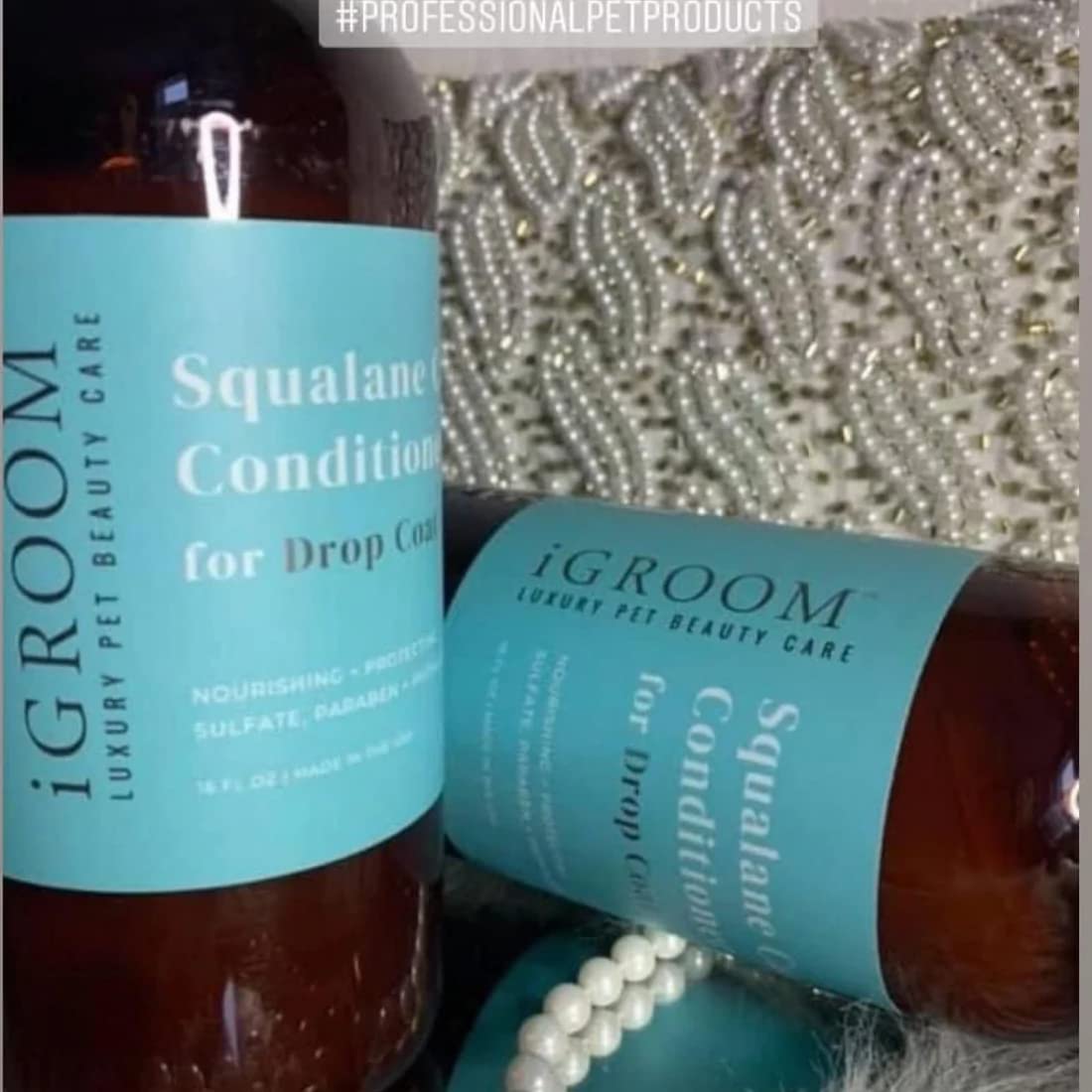 iGroom Squalane Dog Conditioner for Drop Coats - Luxury Pet Grooming Treatment to Optimize Moisture Balance & Deep Conditioning (1 Gallon) - Perfect for Show Dogs, Long-Haired Breeds & Daily Coat Maintenance