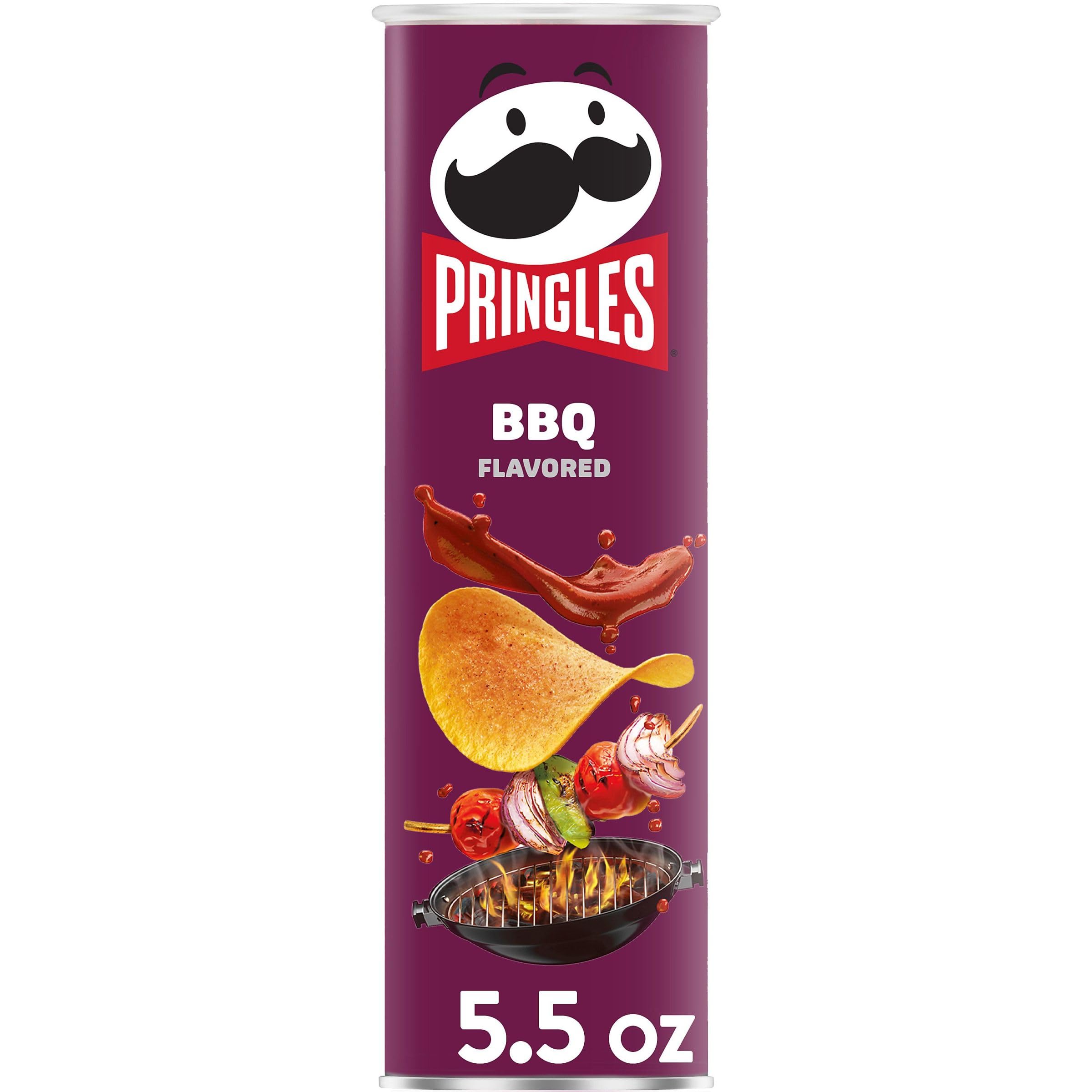 Pringles BBQ Flavored Potato Crisps - 5.5oz Can (Pack of 1) | Crunchy Lunch Snacks, On-The-Go Treats for Work, School & Road Trips