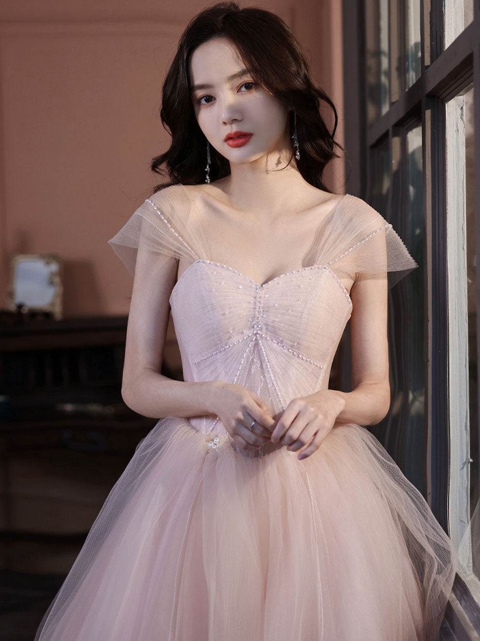 Elegant A-Line Off Shoulder Pink Long Prom Dress with Beading Lace - Perfect for Graduation, Homecoming & Special Occasions